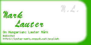 mark lauter business card